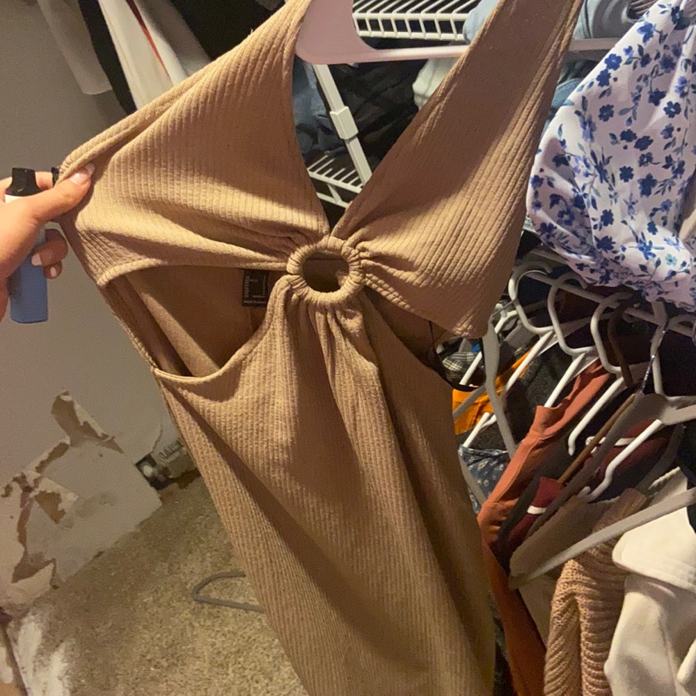 Tan mini dress